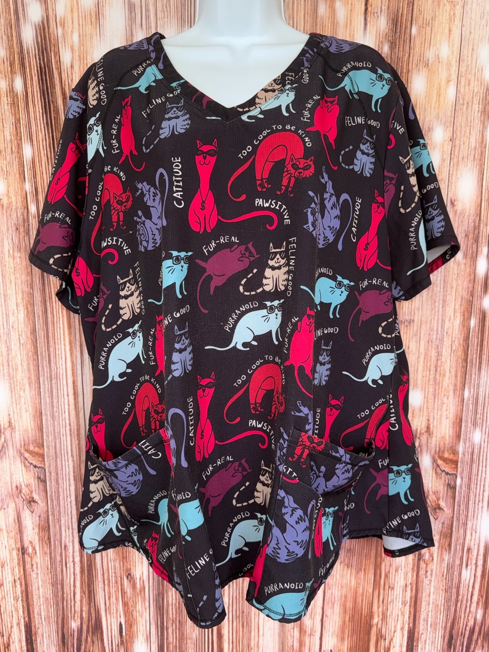 Sketchers Barco Uniforms Cat Scrub Top